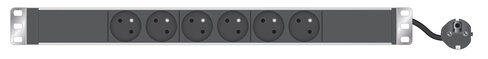 Multiprise rackable 19'' 6 prises - EXERTIS