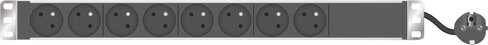 Multiprise rackable 19'' 8 prises - EXERTIS