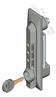 Poignée avec serrure à code - 3digits - EXERTIS