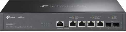 Commutateur intelligent administrable via le web - TP Link - 6 ports GE - 2 Slots SFP 10 Gbps