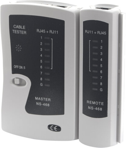 Testeur RJ45 / RJ12 / RJ11 réseau et téléphonie - EXERTIS