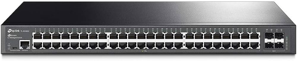 Commutateur intelligent administrable via le web - TP Link - 52 ports Gbps - 48 ports 10/100/1000 Mbps