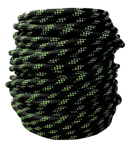 Corde semi-statique pour systèmes RESC-U et LiftRes-Q noir/vert - taille 10