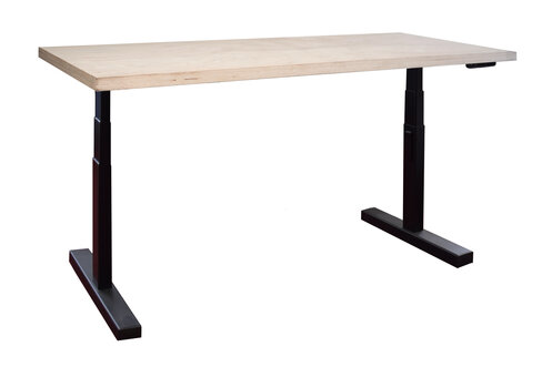 Etabli simple réglable en hauteur de 59 à 124 cm - plateau multipli - piètement noir l. 200 x pr. 75 cm