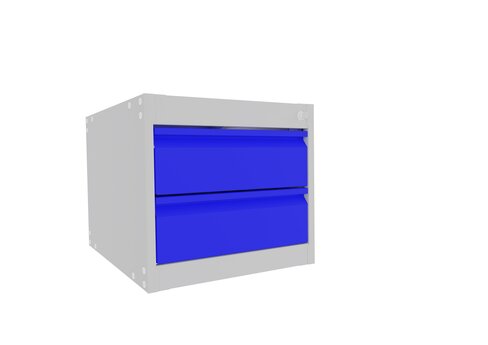 Bloc 2 tiroirs pour établi simple l. 46,5 x pr. 60 cm