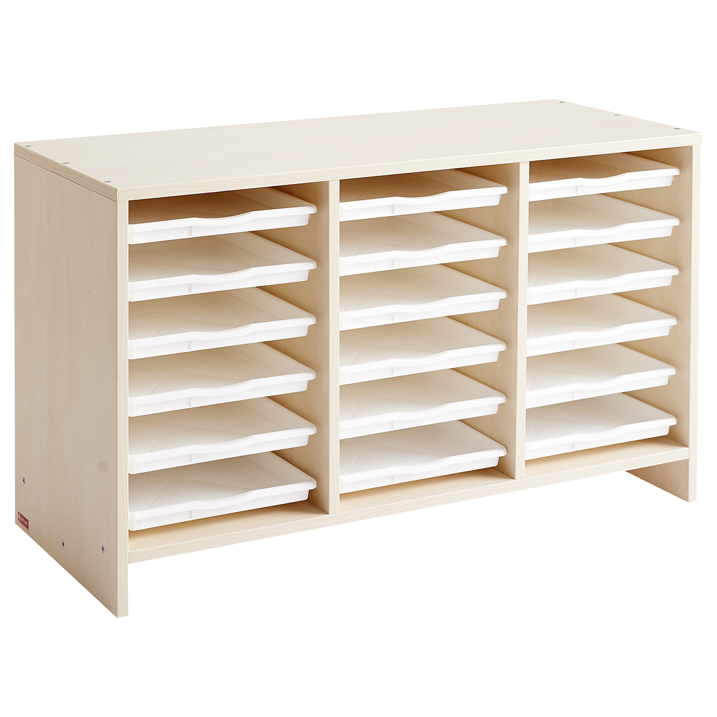 Meuble d'activités - 18 plateaux - bouleau