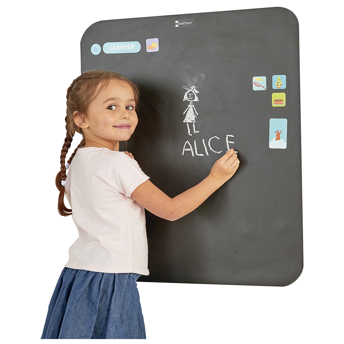 Tableau ardoise repositionnable magnétique