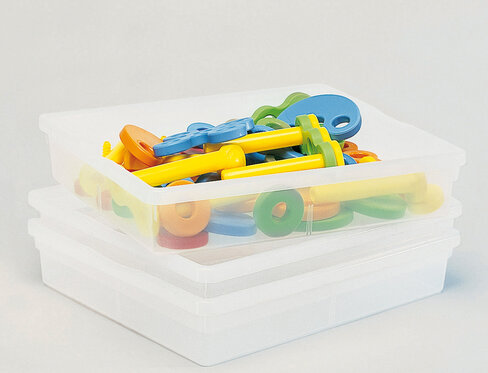 Bac plat incolore - lot de 3