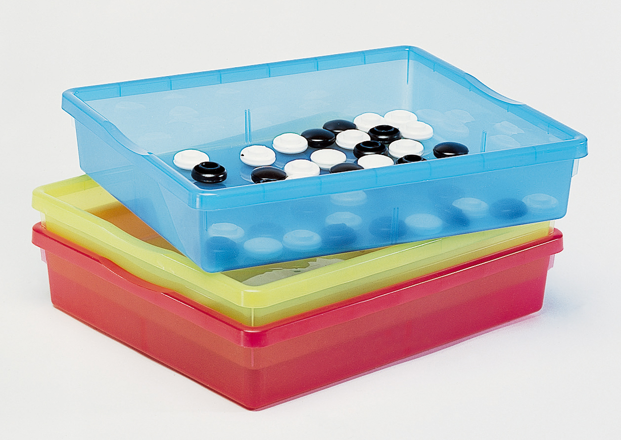 Bac plat multicolore - lot de 3