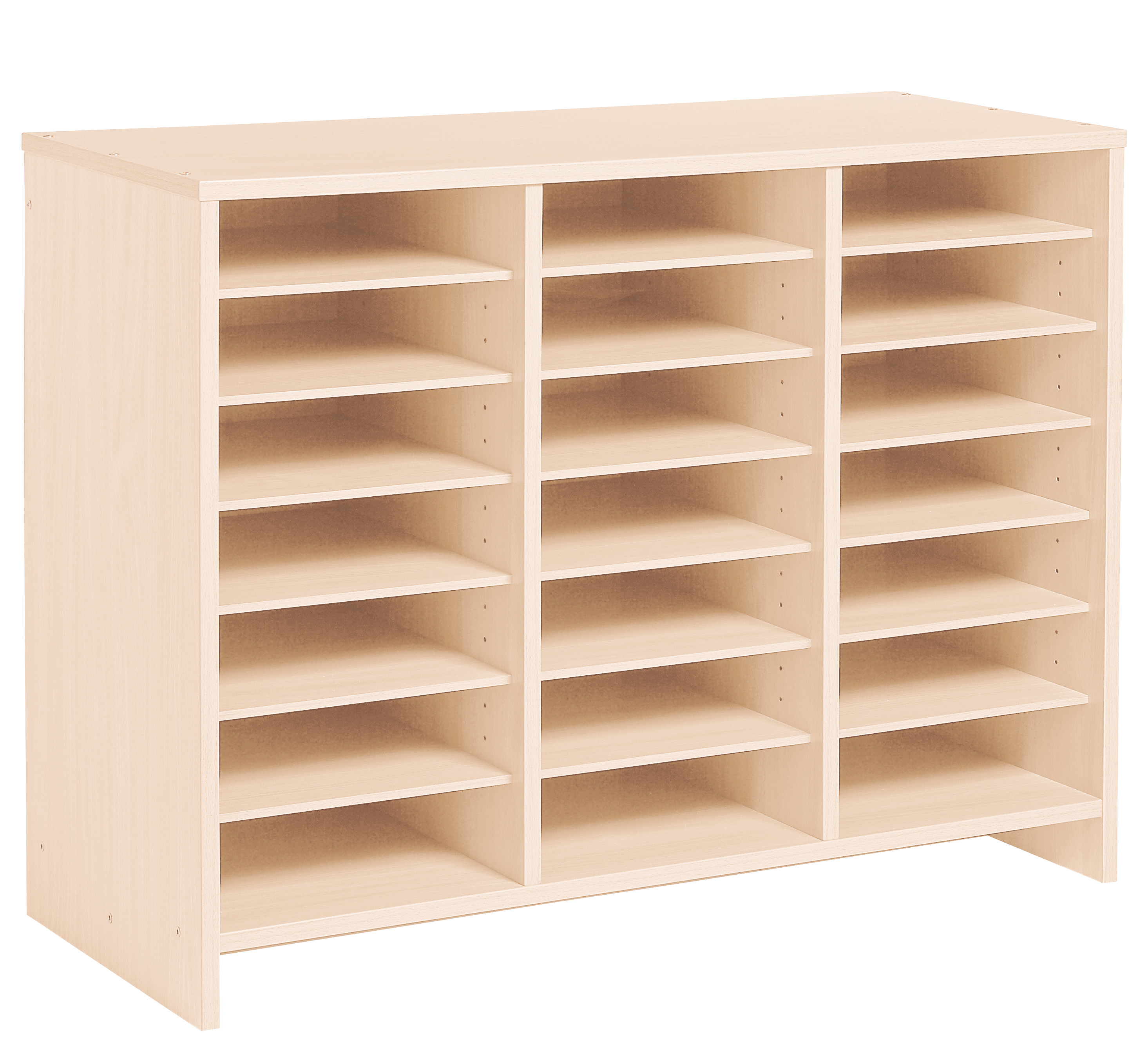 Meuble bas - 21 cases - bouleau