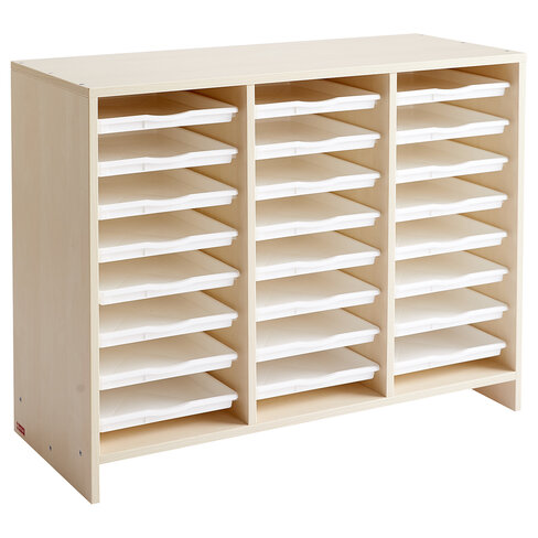 Meuble d'activités - 24 plateaux - bouleau