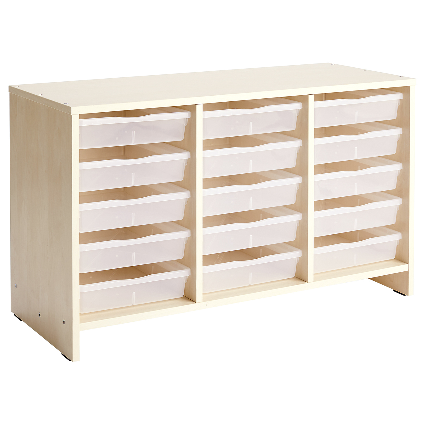 Meuble d'activités - 15 bacs - bouleau