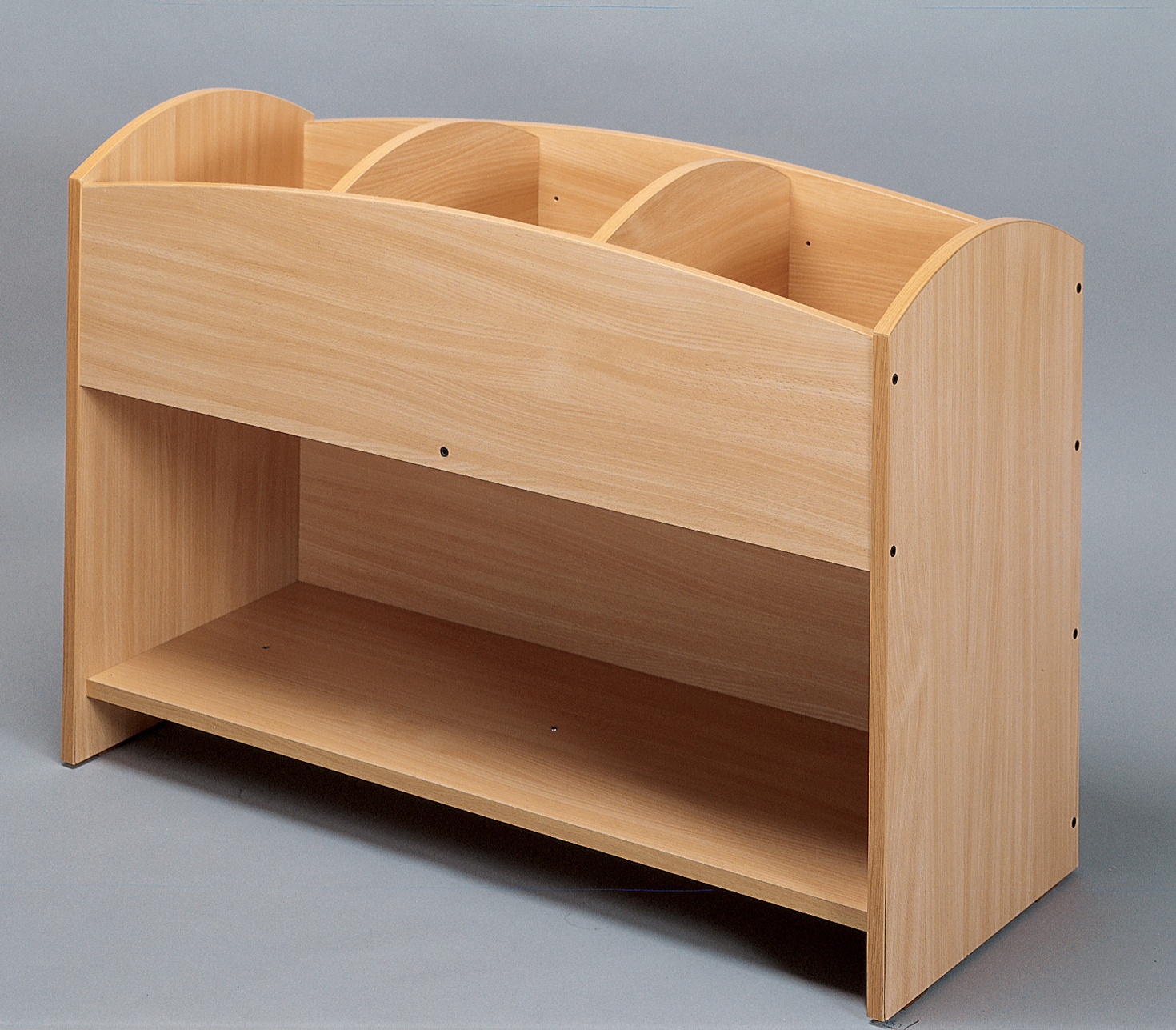 Bac à livres - 3 cases - hêtre