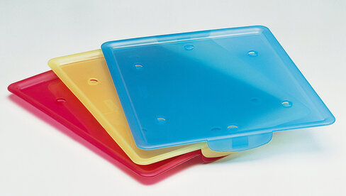 Couvercles transparents multicolores - lot de 3