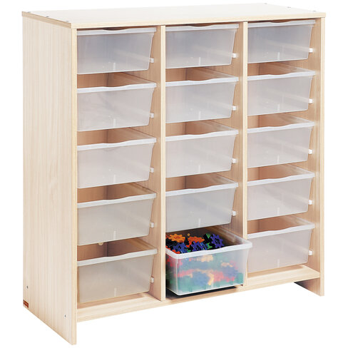 Meuble haut 15 bacs incol - bouleau