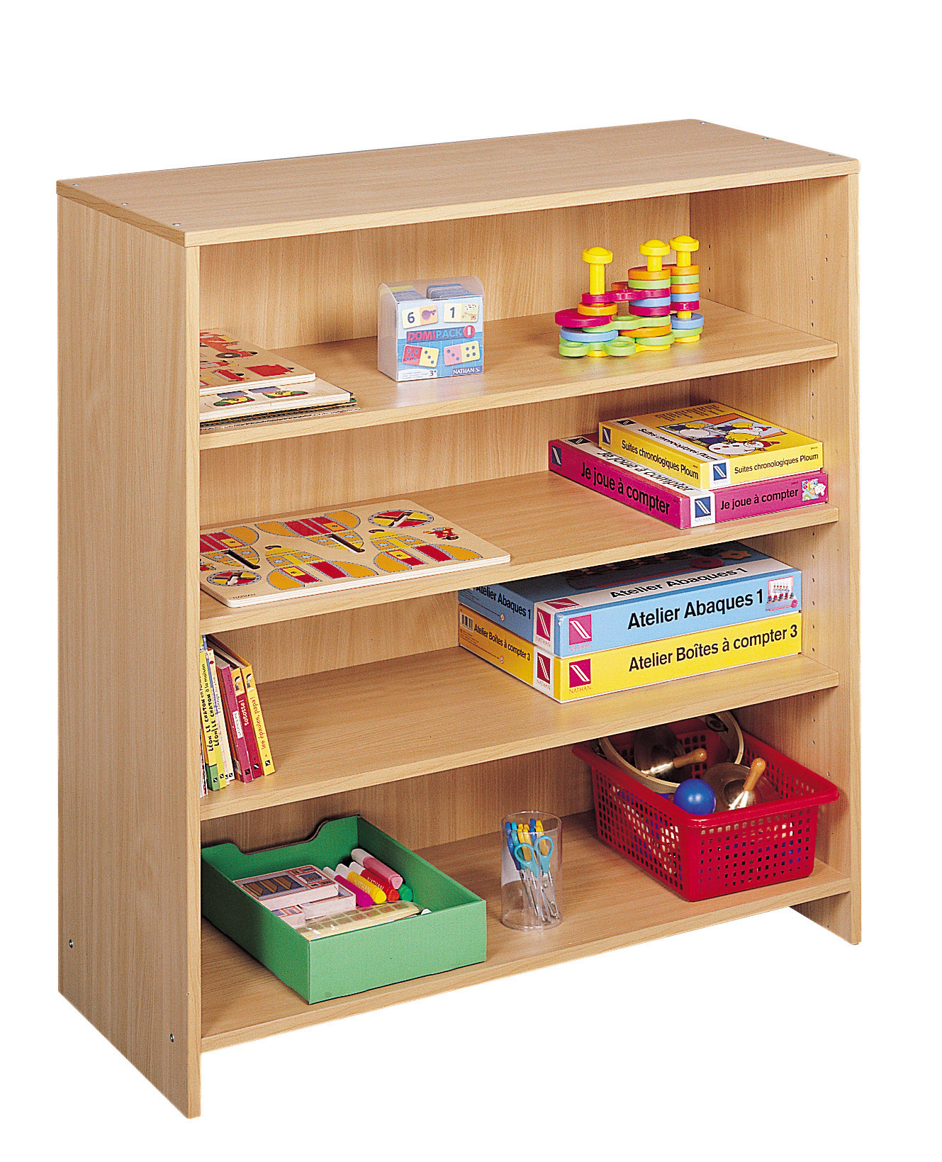 Meuble haut à étagères - hêtre