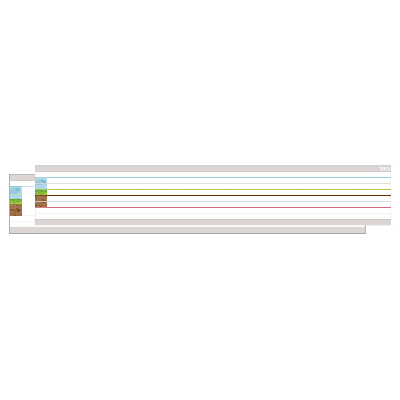 Bande lignée magnétique - 26 lettres grand format - lot de 2