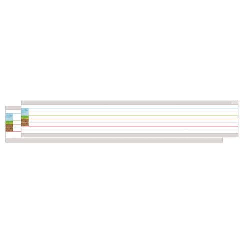 Bande lignée magnétique - 26 lettres grand format - lot de 2