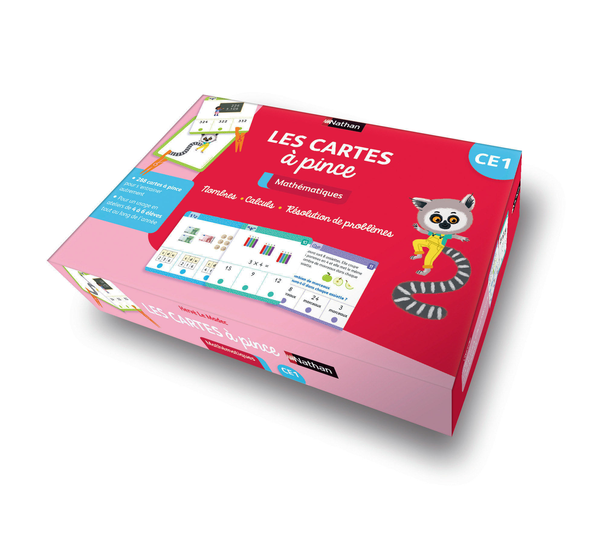 Les cartes à pince - mathématiques - CE1 - 2020