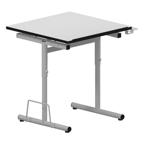Table à dessin d'art 70 x 70 cm - Plat. Stratifié - inclin. 0 à 80° - h. réglable 75 ou 85 cm