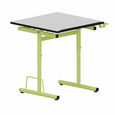 Table à dessin d'art 70 x 70 cm - Plat. Stratifié - inclin. 0 à 80° - h. réglable 75 ou 85 cm - lot de 30