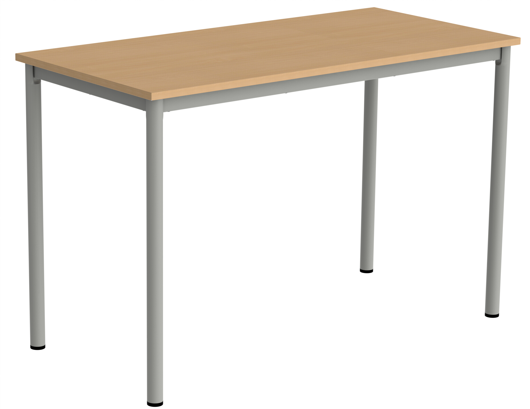 Table d'atelier 155 x 75 cm - h. 100 cm - Plat. Mélaminé 4 pieds