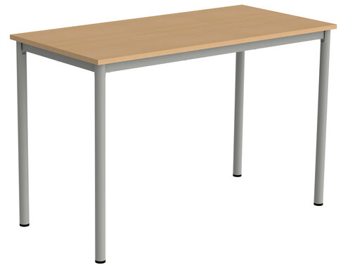 Table d'atelier 155 x 75 cm - h. 100 cm - Plat. Mélaminé 4 pieds