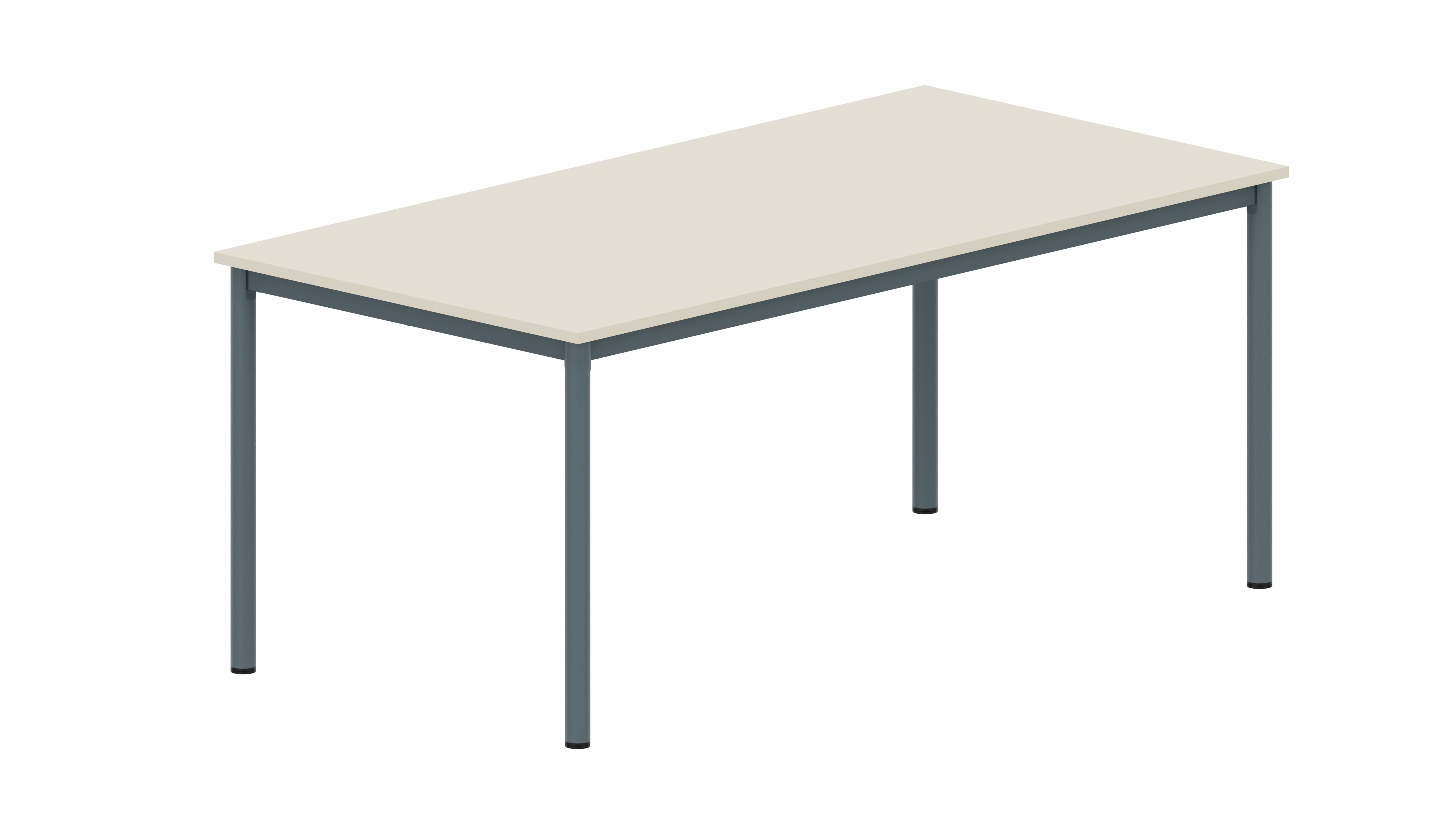 Table d'atelier 200 x 100 cm - h. 85 cm - Plat. Mélaminé 4 pieds