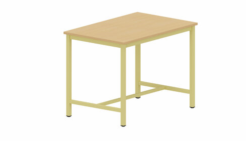 Table d'atelier 120 x 80 cm - h. 90 cm - Plat. Mélaminé 4 pieds renforcés