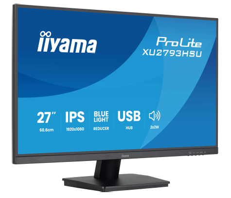 Ecran PC LED 27'' 16/9 Multimédia - Iiyama - XU2793HSU-B7 - 1920 x 1080 - HDMI/DP/USB-C