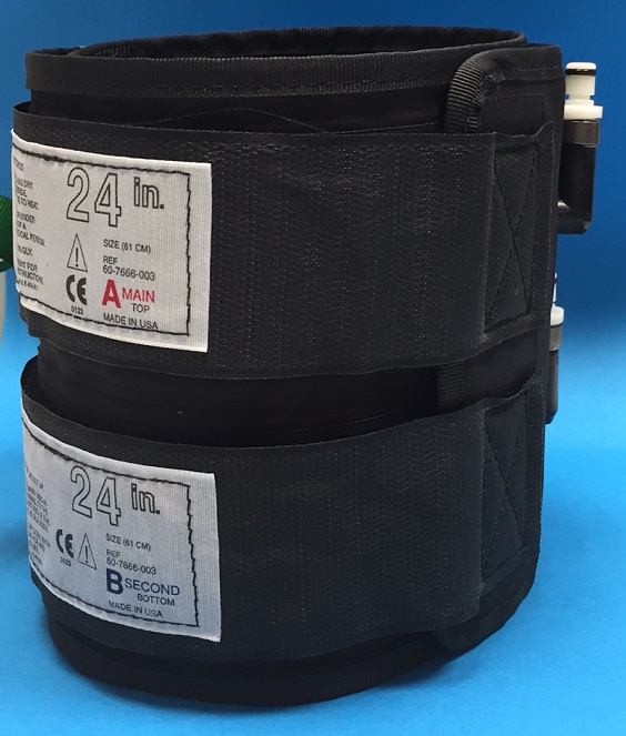 Garrot réutilisable bleu foncé - double vessie - cuisse - pour ATS2200 - 61 x 10cm