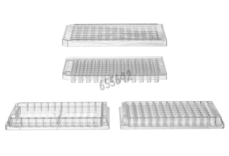 Plaque Thincert 96 puits PET 0,4µm translucide recep+nour avec stab x 3