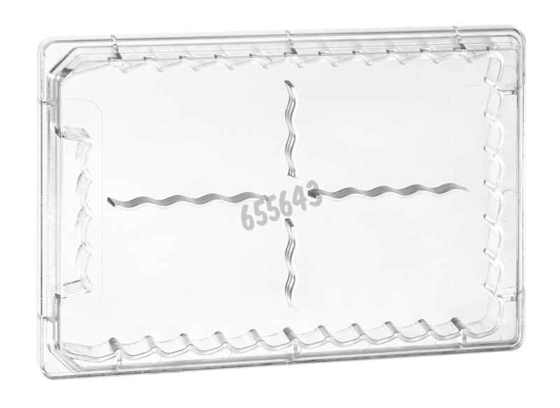 Plaque Thincert 96 puits PET 0,4µm transparent recep+nour avec stab x 3