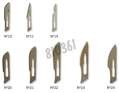 Bistouri jetable numéro 20 x10 x 10