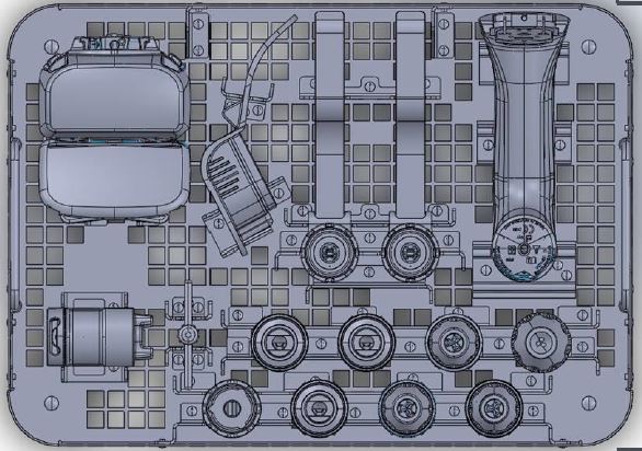 Panier de stérilisation d'X-Série pour 1 pièce à main - version batterie aseptique - 11 mandrins - pour pièce à main