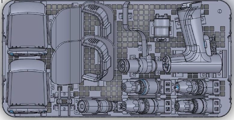 Panier de stérilisation d'X-Série pour 1 pièce à main - version batterie aseptique - 11 mandrins - pour pièce à main