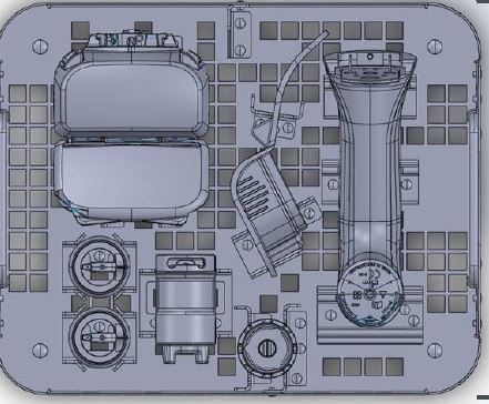 Panier de stérilisation d'X-Série pour 1 pièce à main simple ou double gâchette - 4 mandrins - batterie aseptique-