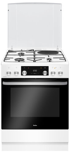 Cuisinière électrique 4 feux avec couvercle et four convection naturelle Amica ACM7035rb