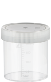 Flacon 250 ml, 78/70, PP gradué de 10 à 200 ml x 150