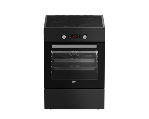 Cuisinière induction 3 foyers et four chaleur tournante - Beko FSE68304MAPS - classe A + - pyrolise