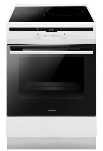 Cuisinière induction 3 foyrs et four chaleur tournante porte froide Thomson TIMP63.3WH