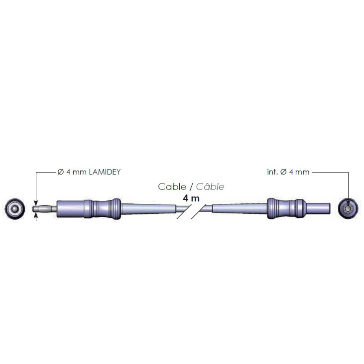 Câble monopolaire l. 4 m