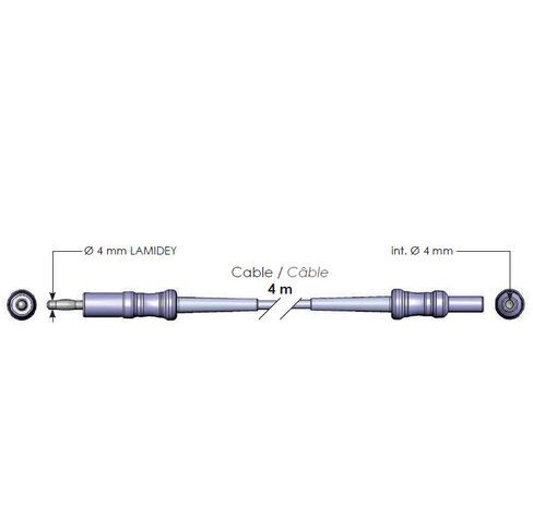 Câble monopolaire l. 4 m