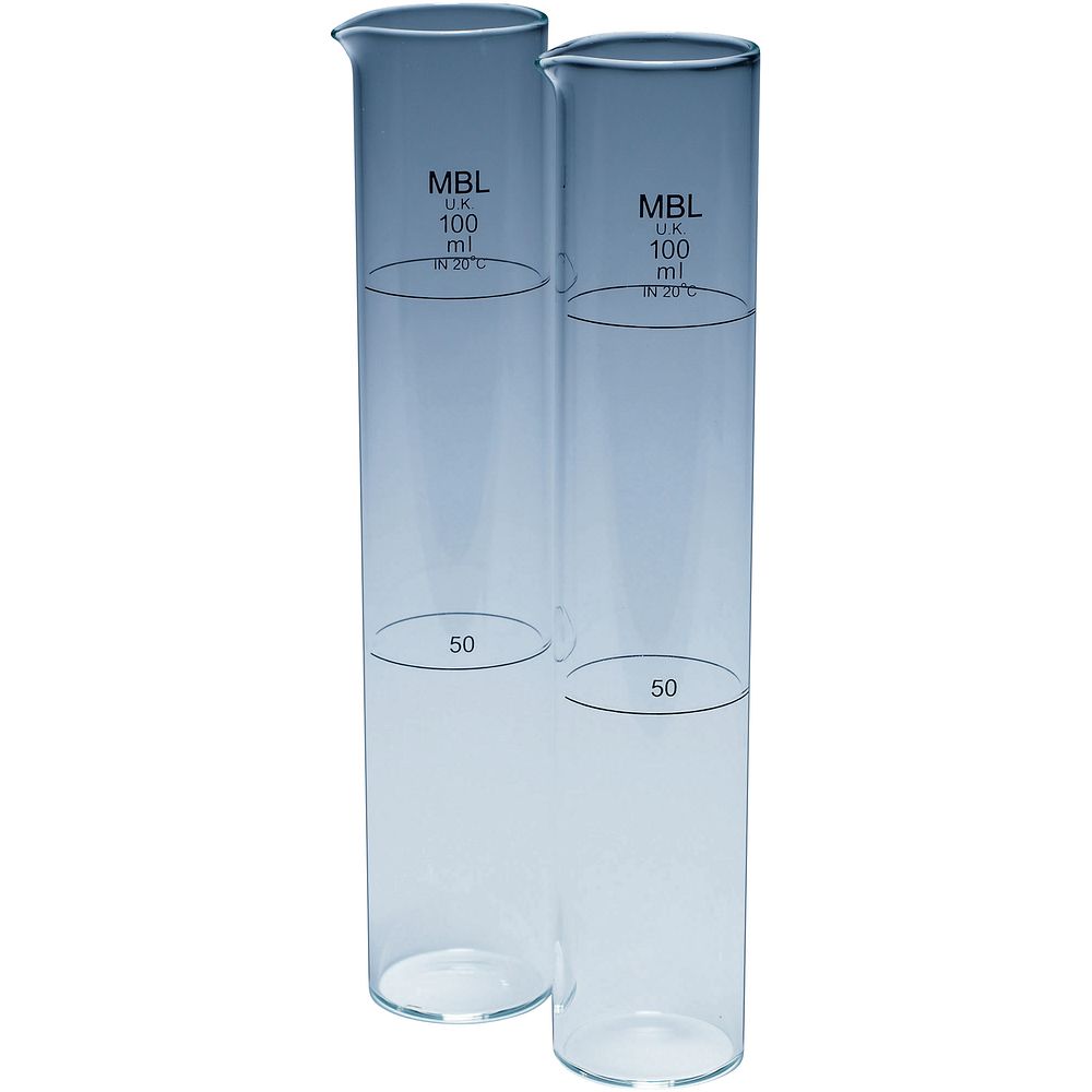 Tube de Nessler 50 ml en verre clair x 2