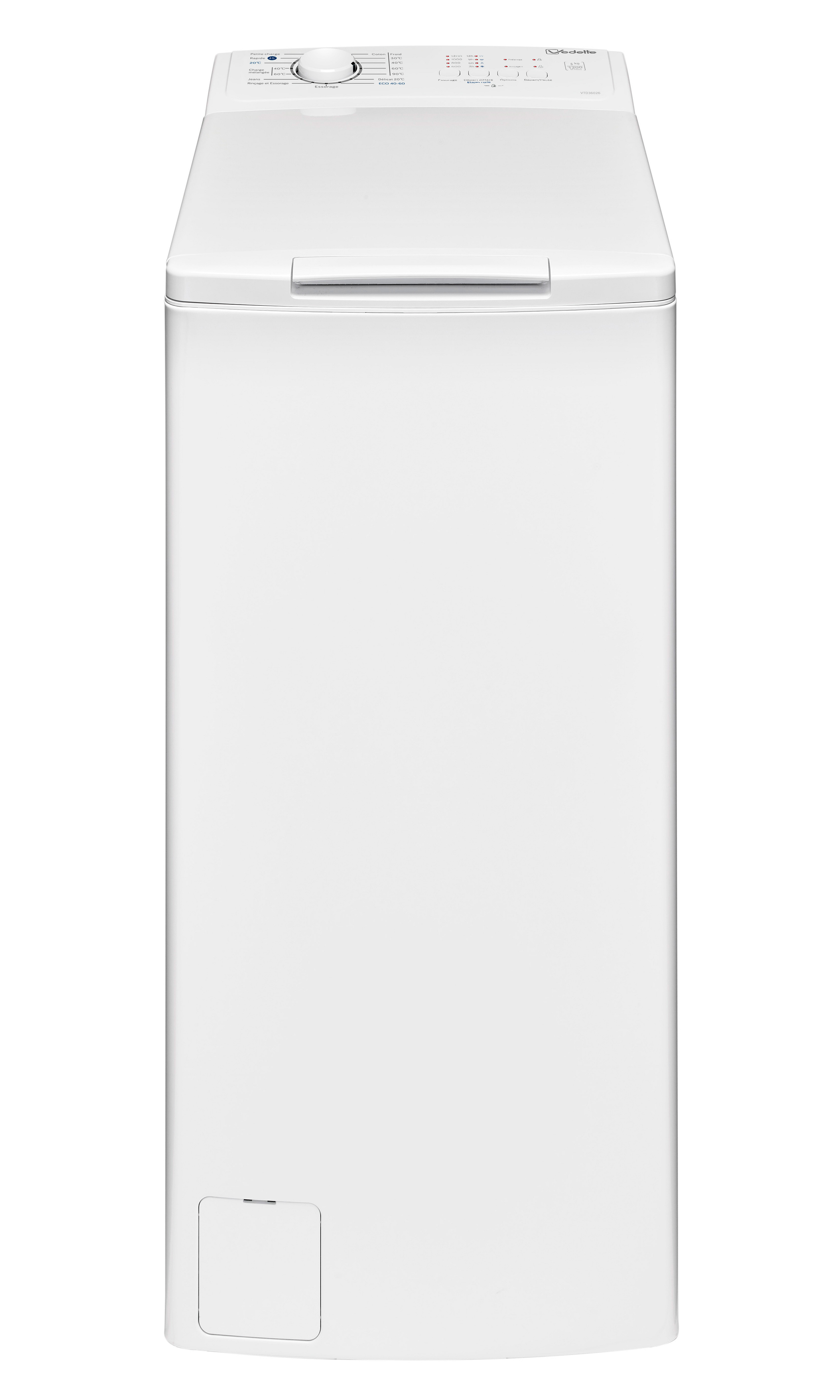 Lave-linge top capacité 6 kg Vedette VTD36026 - classe C