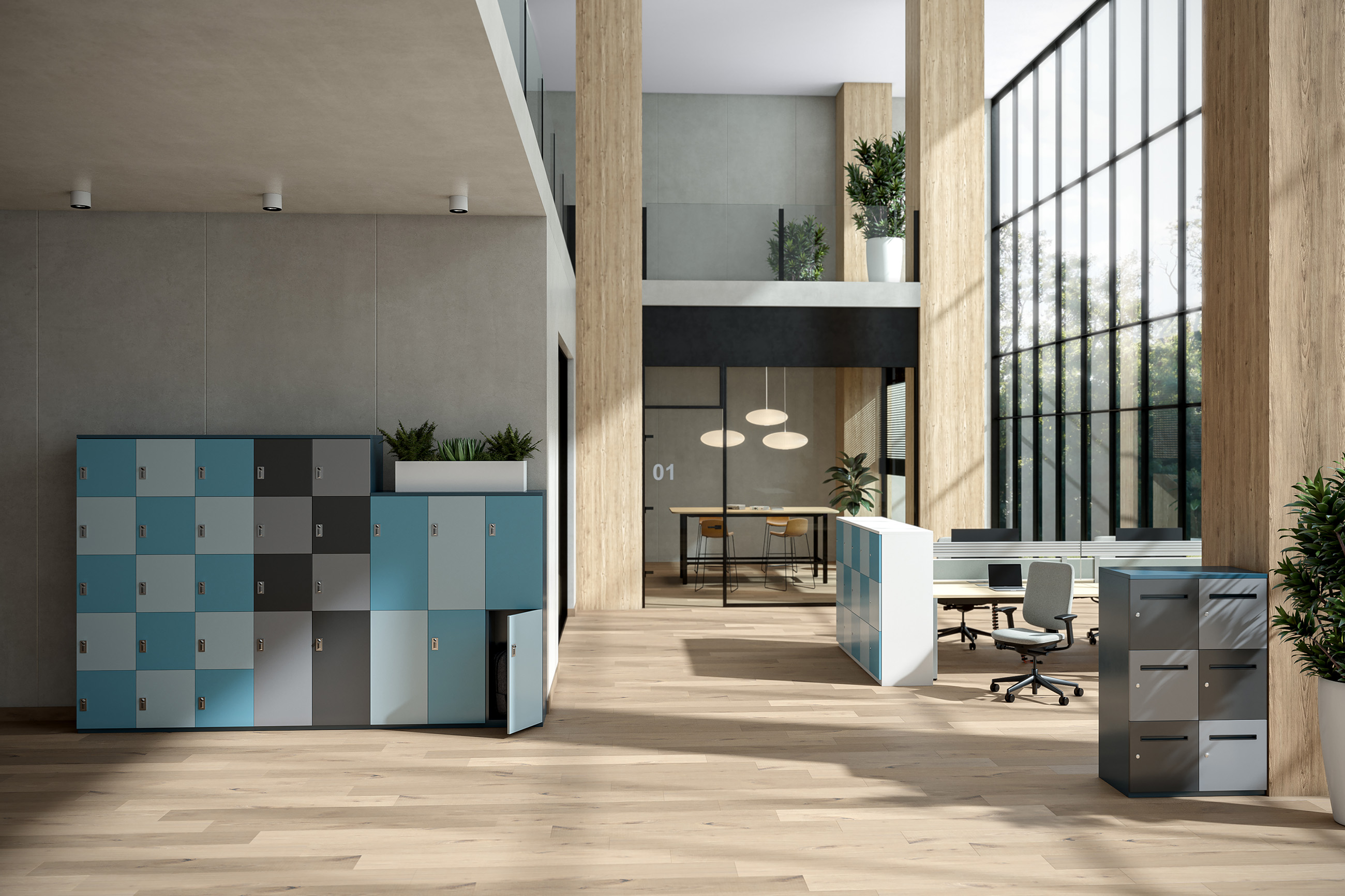 Meuble à casier fermeture à clef Frameone