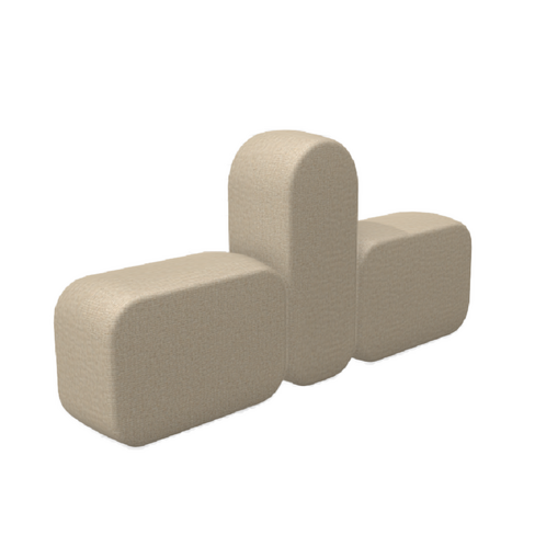 Module Bob - droit avec dossier - l. 26 x pr. 145 cm - double face - tissu