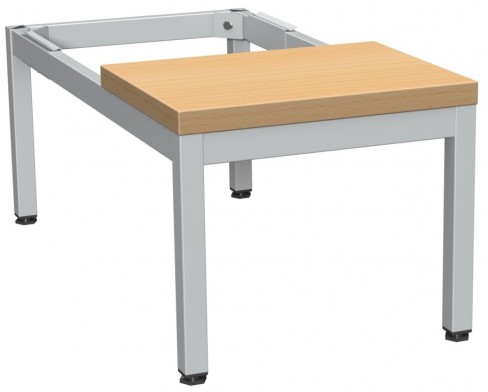 Socle banc - l. 30 cm - lames bois