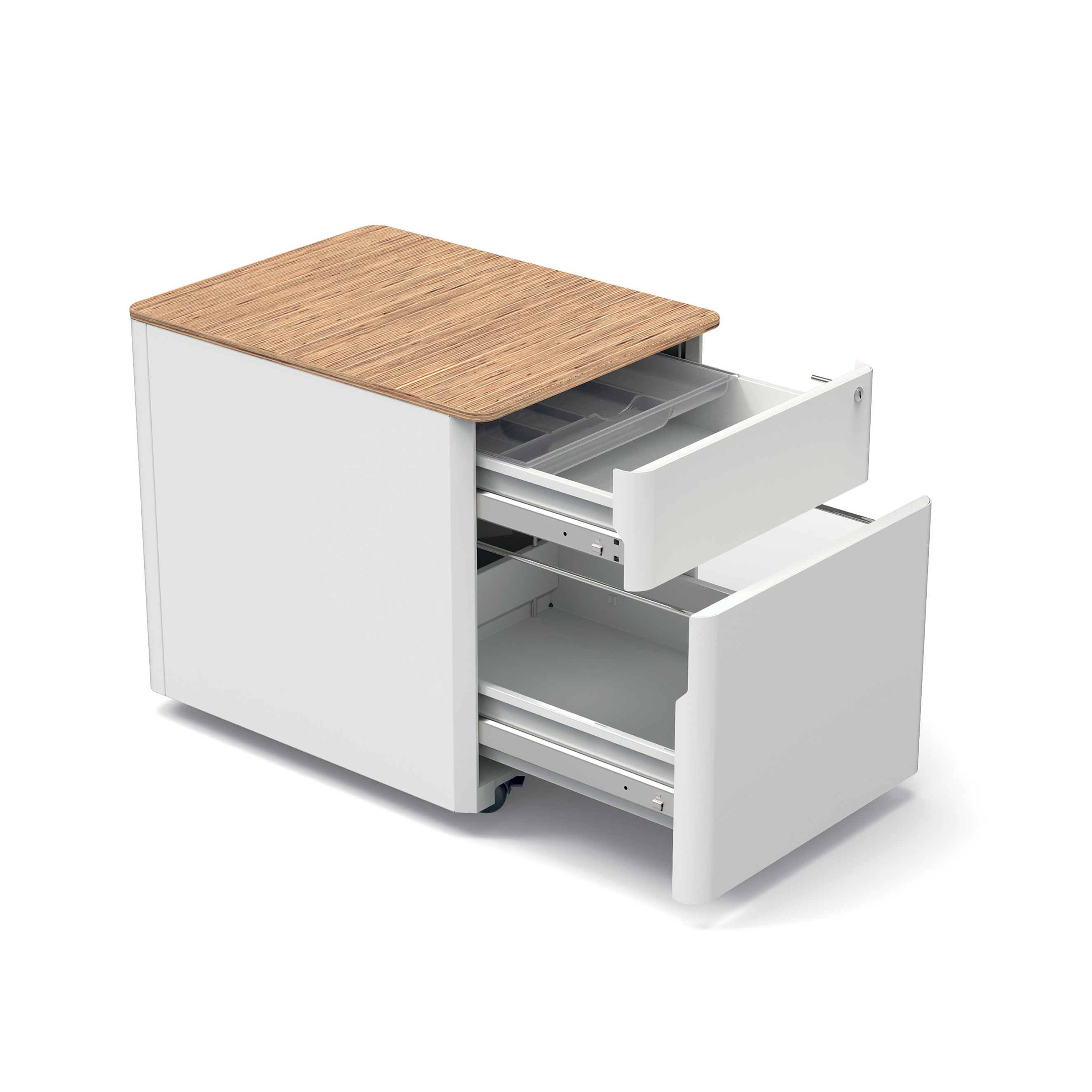 Caisson mobile Nouvelle Vague - 1 tiroir plat + 1 tiroir dossiers suspendus