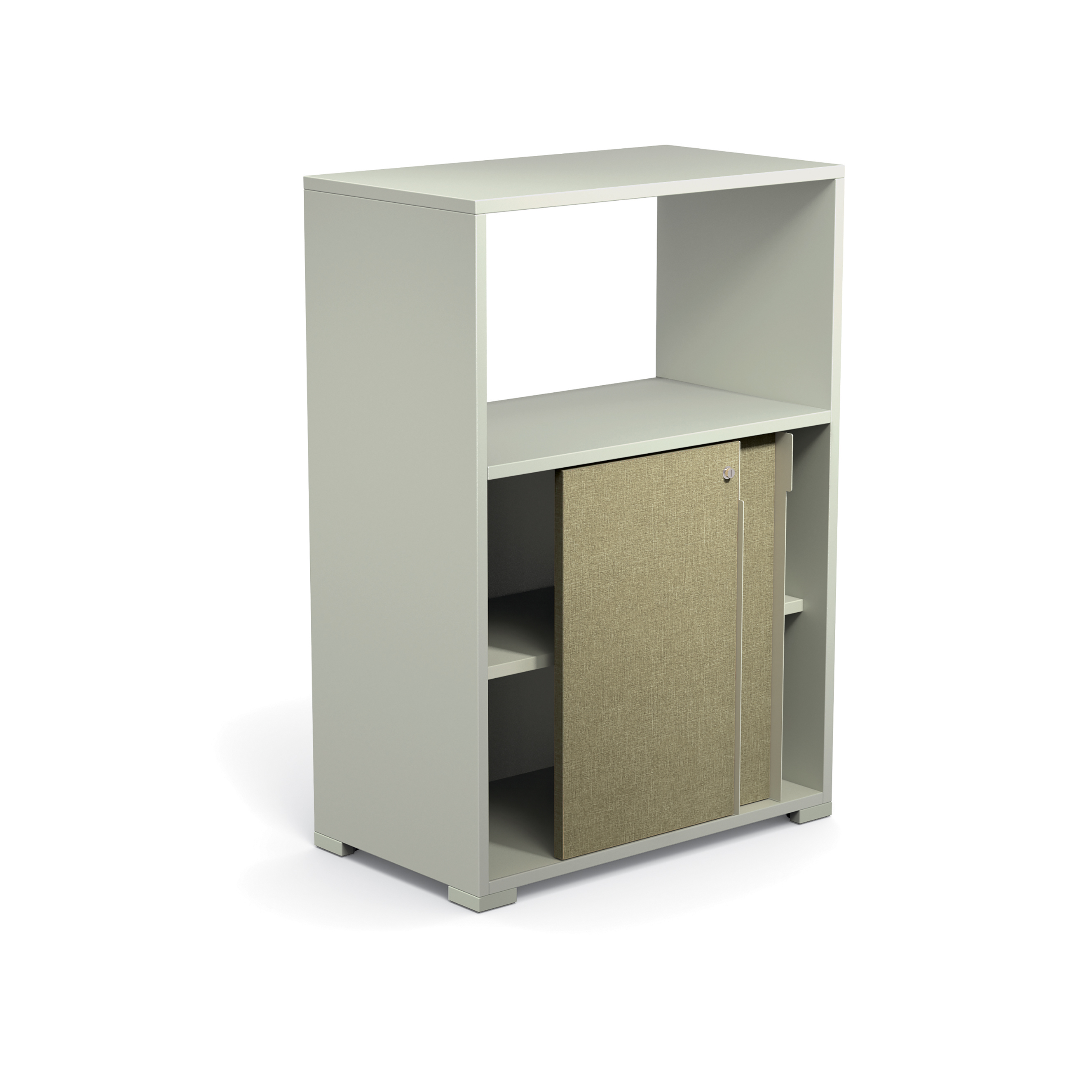 Armoire Nouvelle Vague - h. 115 x l. 80 cm - 2 portes coulissantes + niche ouverte